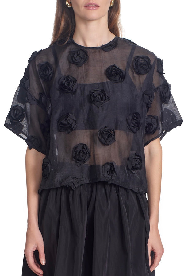 THE JUNI TOP- 3D flower