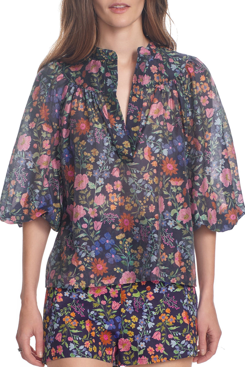 THE CORINNE TOP-FLORAL