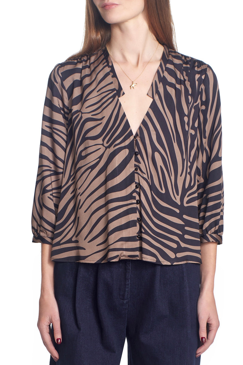 THE JESSINA TOP- zebra