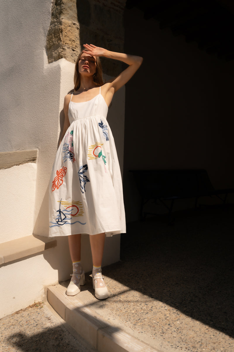 THE IBIZA DRESS-EMBROIDERED-ECO