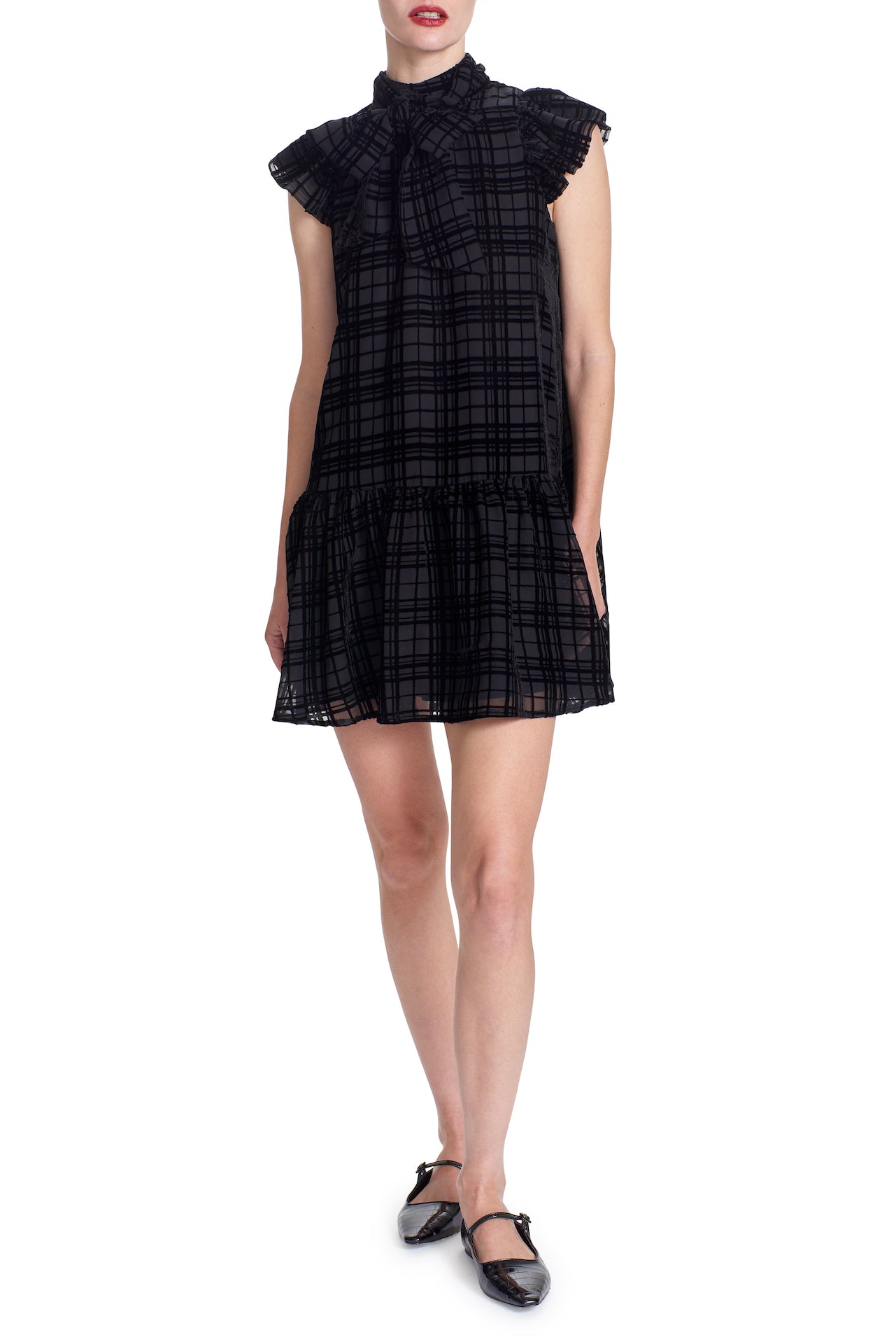 ROANNE DRESS- Velvet Plaid – CLC by Corey Lynn Calter