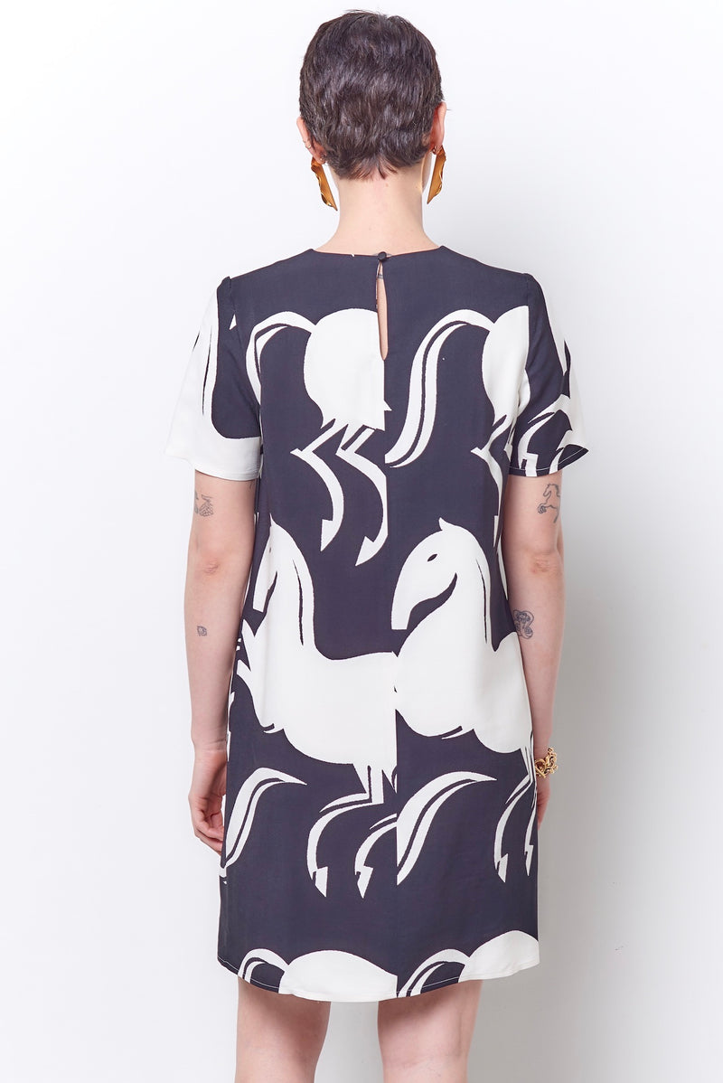 BRIDGETTE Tee Mini Dress - Horses Around