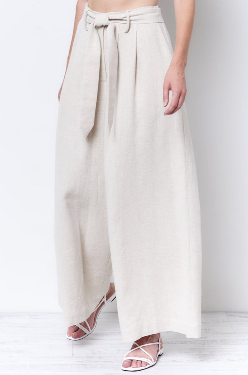 Women Linen Flare Slit Pants / Long Lounge Trousers / White –  ChintamaniAlchemi
